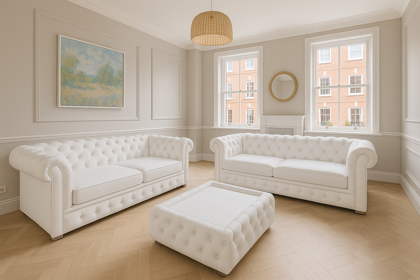 London Sofa - Chesterfield Velvet 3+2 Seater sofa
