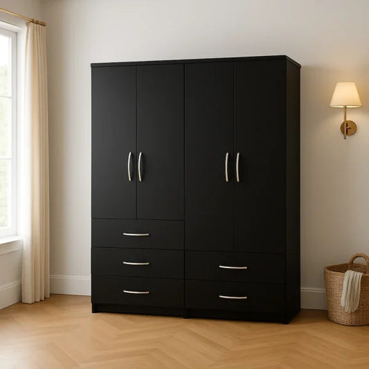 4 Door 5 Drawer Wardrobe | Superior UK-Crafted Storage