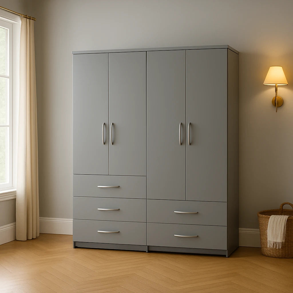 4 Door 5 Drawer Wardrobe | Superior UK-Crafted Storage