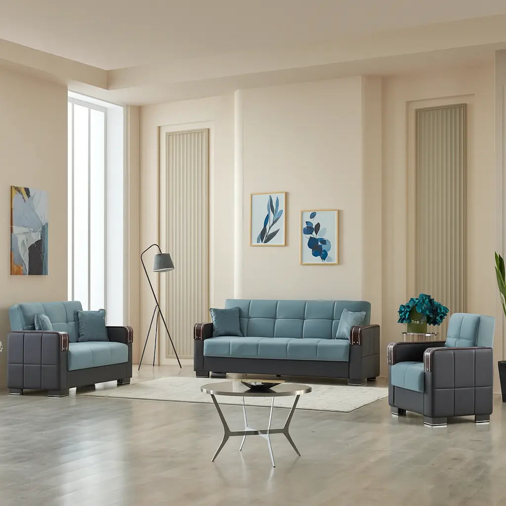 Blue Arte Sofa Bed - London Sofa