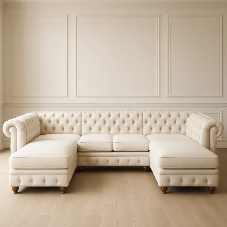 Chesterfield Corner Velvet Sofa