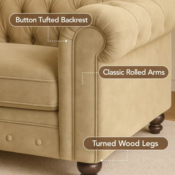 Chesterfield 3 Seater Sofa – Elegant & Timeless, UK Made