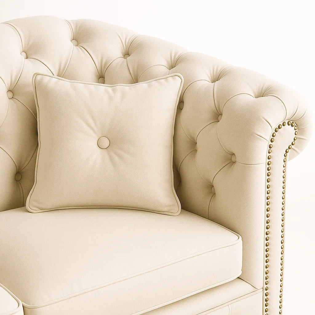 London Sofa – Classic 3-Seater Chesterfield in Luxe Leather