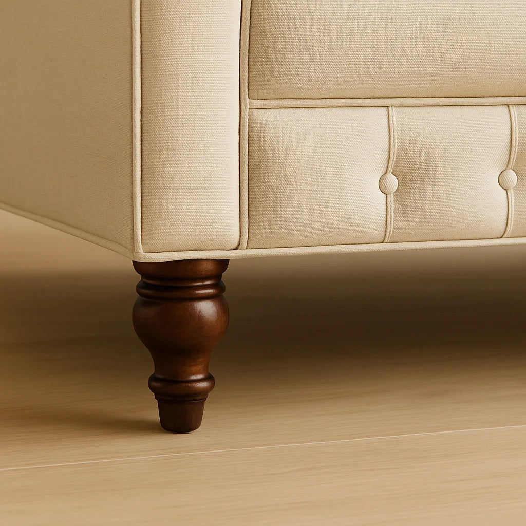 London Sofa – Classic 3-Seater Chesterfield in Luxe Leather