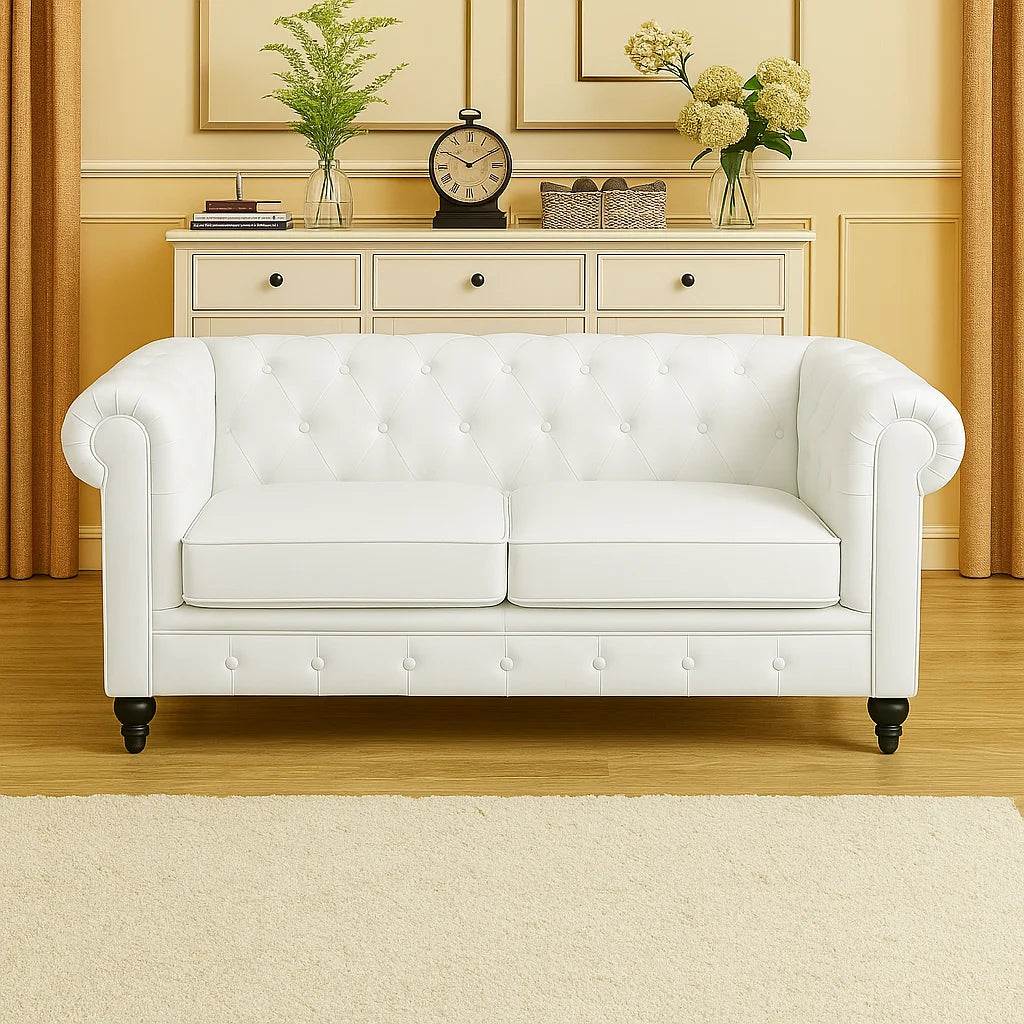 Classic Chesterfield 2 Seater Sofa Set_Premium Velvet_Made in UK