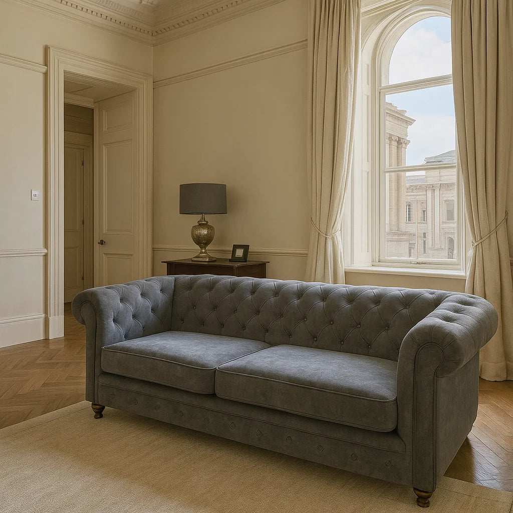 Classic Revival: 2-Seater Chesterfield in Traditional Design