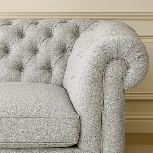 Classic U-Shaped Chesterfield Sofa | Free Footstool, UK Made