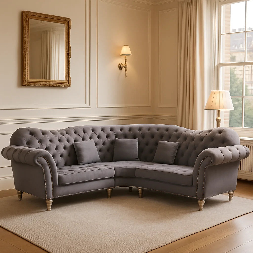 Elegance Corner Sofa in Velvet - London Sofa