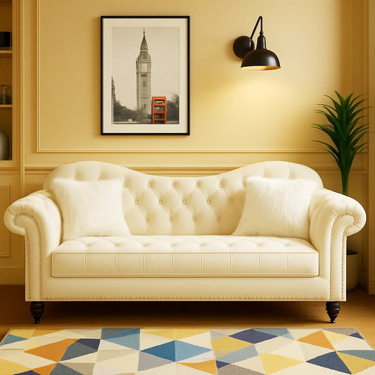 Elegance 3 Seater Velvet Sofa – Handmade in the UK | Luxury Living Room Sofa