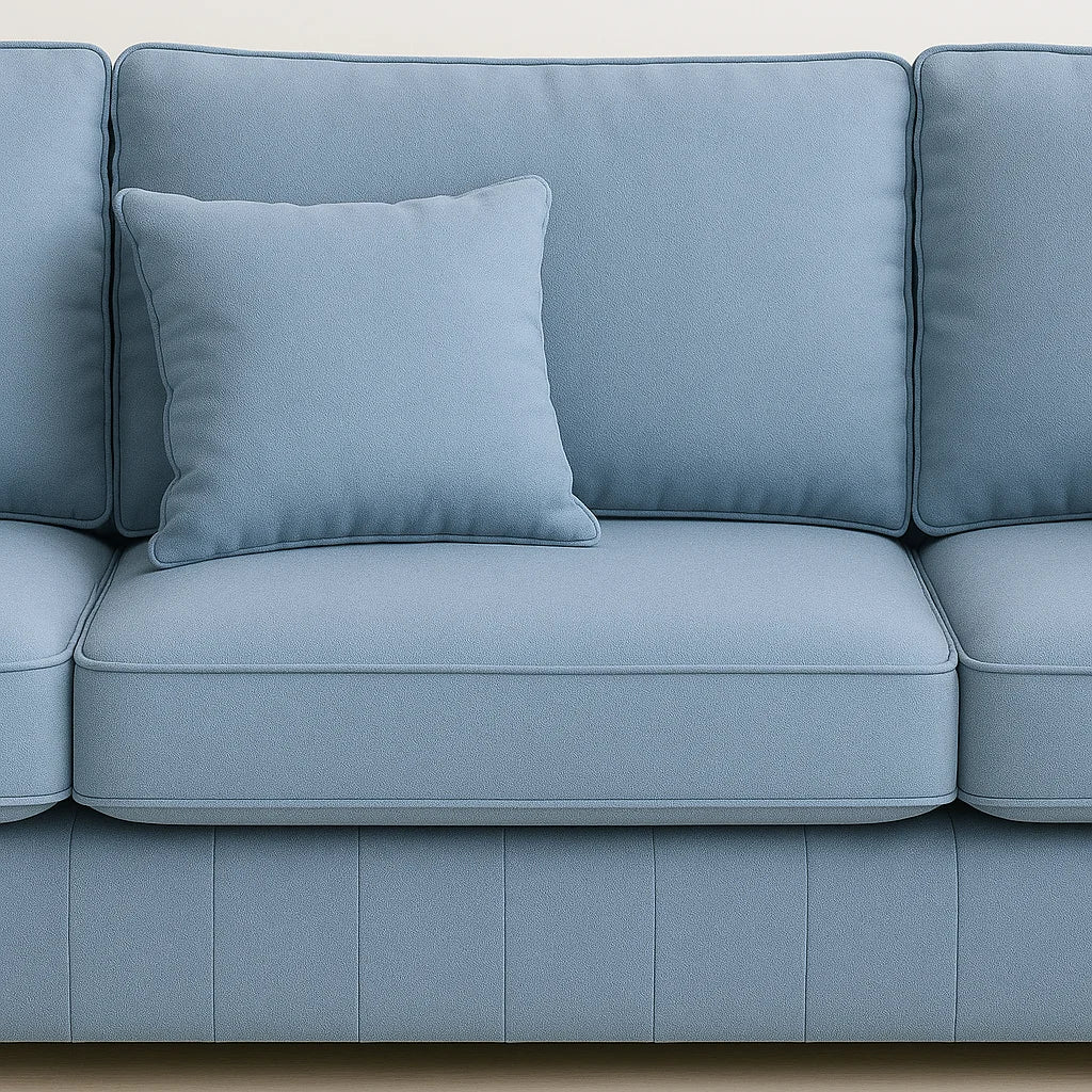 U-Shape Lilly Velvet Sofa with FREE Matching Footstool – UK Made Elegance