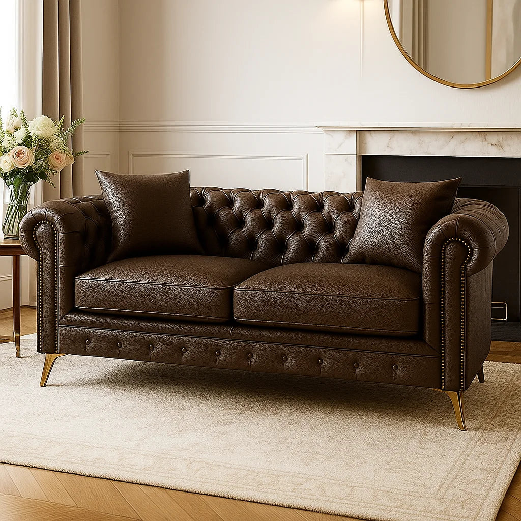 Leather chesterfield sofa