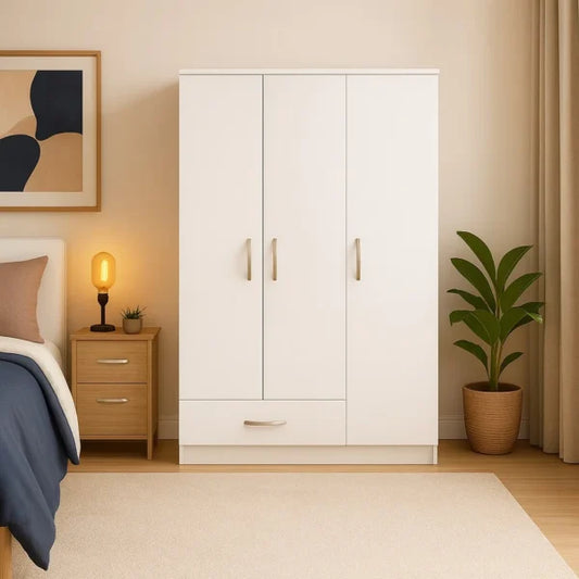 3-Door 1-Drawer Wardrobe | Stunning UK Modern Storage
