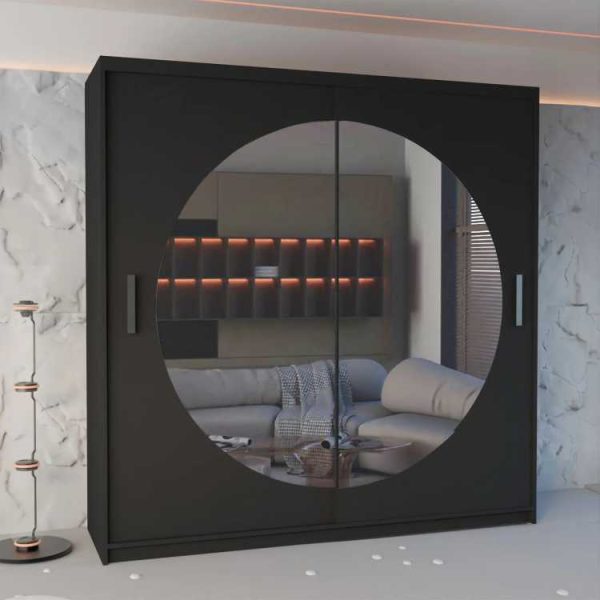 Moon Sliding Mirror Wardrobe | Stunning Luxury UK Design