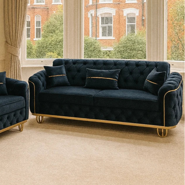 Madrid Handmade 3 Seater – UK Crafted in Plush Velvet
