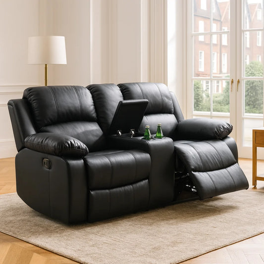 Manual Recliner Leather Sofa | Handmade UK | Sizes & Colours
