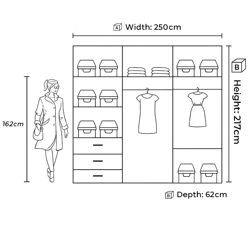 Miami sliding mirror wardrobe - London sofa