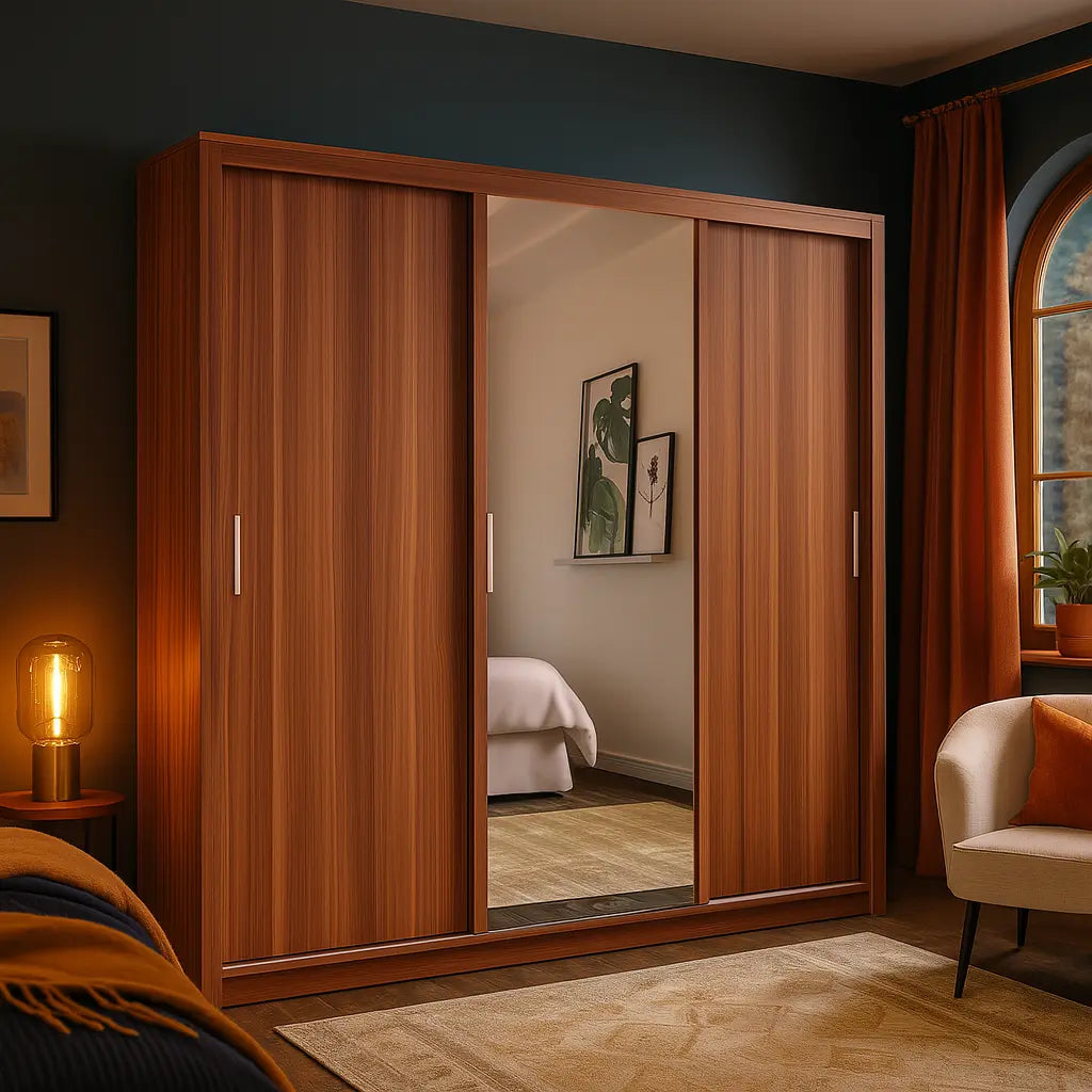 Miami sliding mirror wardrobe - London sofa