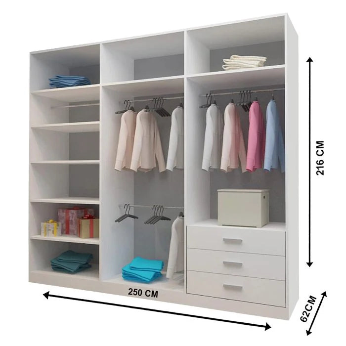 Milan Sliding Mirror Wardrobe - London Sofa