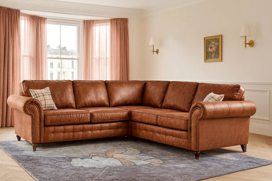 Oakland Leather Sofa – Velvet Fabric | Available in Multiple Colours