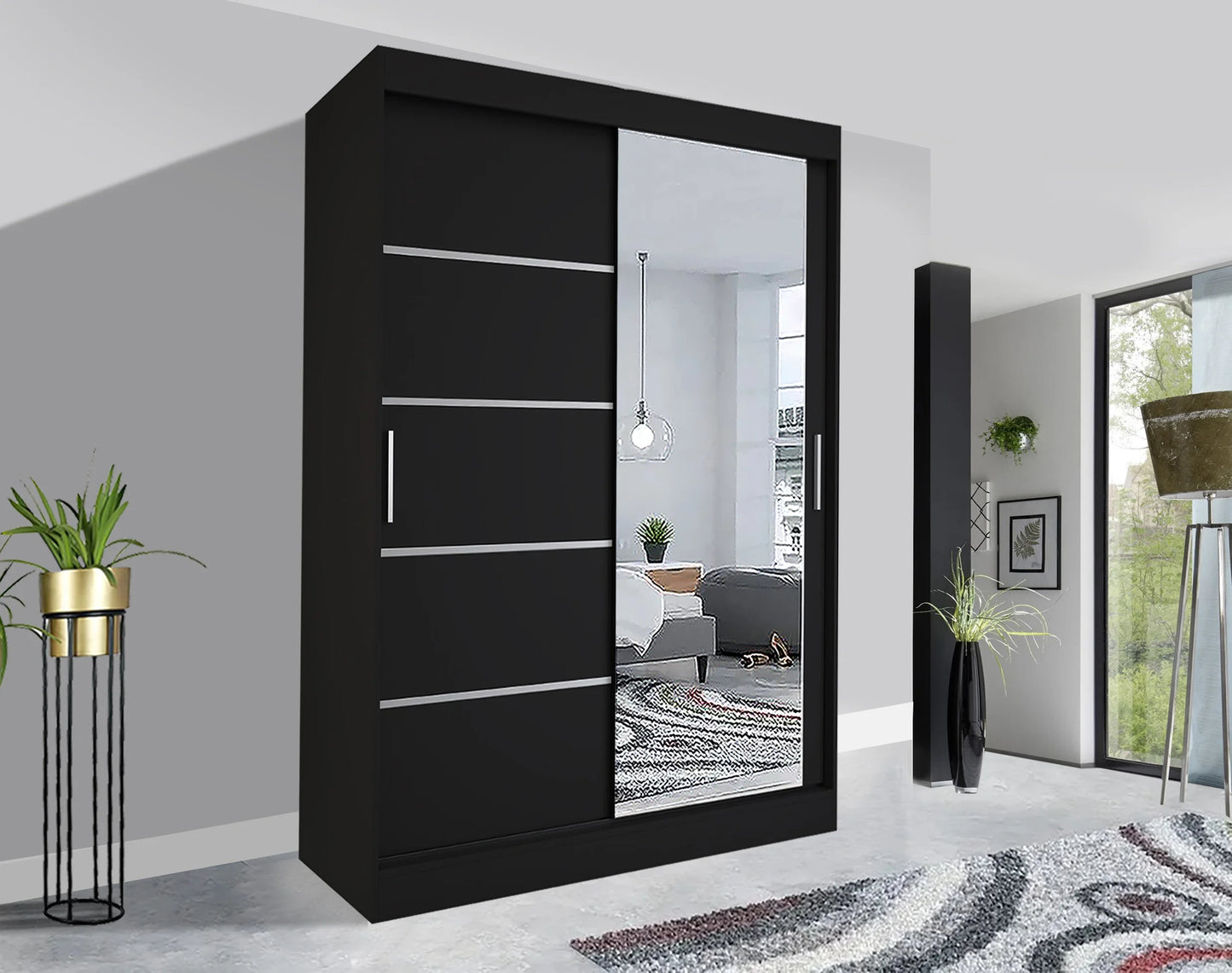 Lyon Sliding Mirror Wardrobe - London Sofa