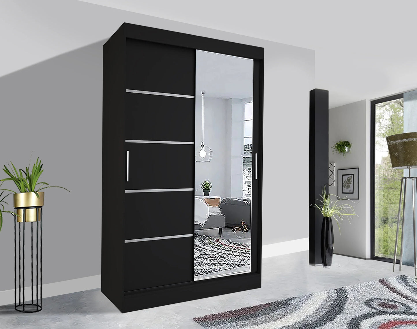 Lyon Sliding Mirror Wardrobe - London Sofa