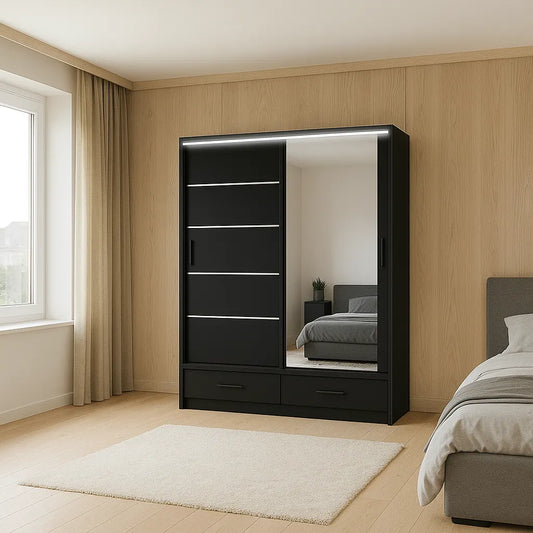 Syclia Sliding Mirror Wardrobe | Stunning Luxury UK Design