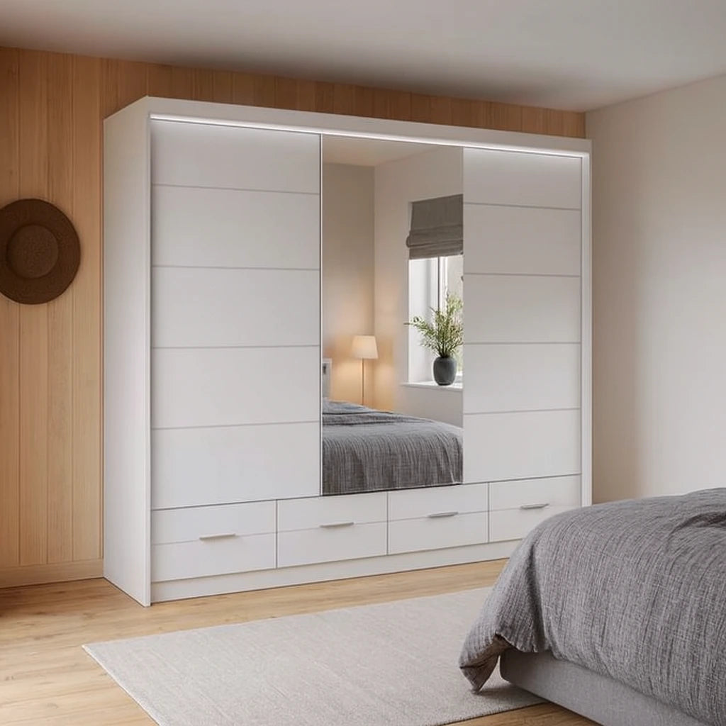 Syclia Sliding Mirror Wardrobe | Stunning Luxury UK Design