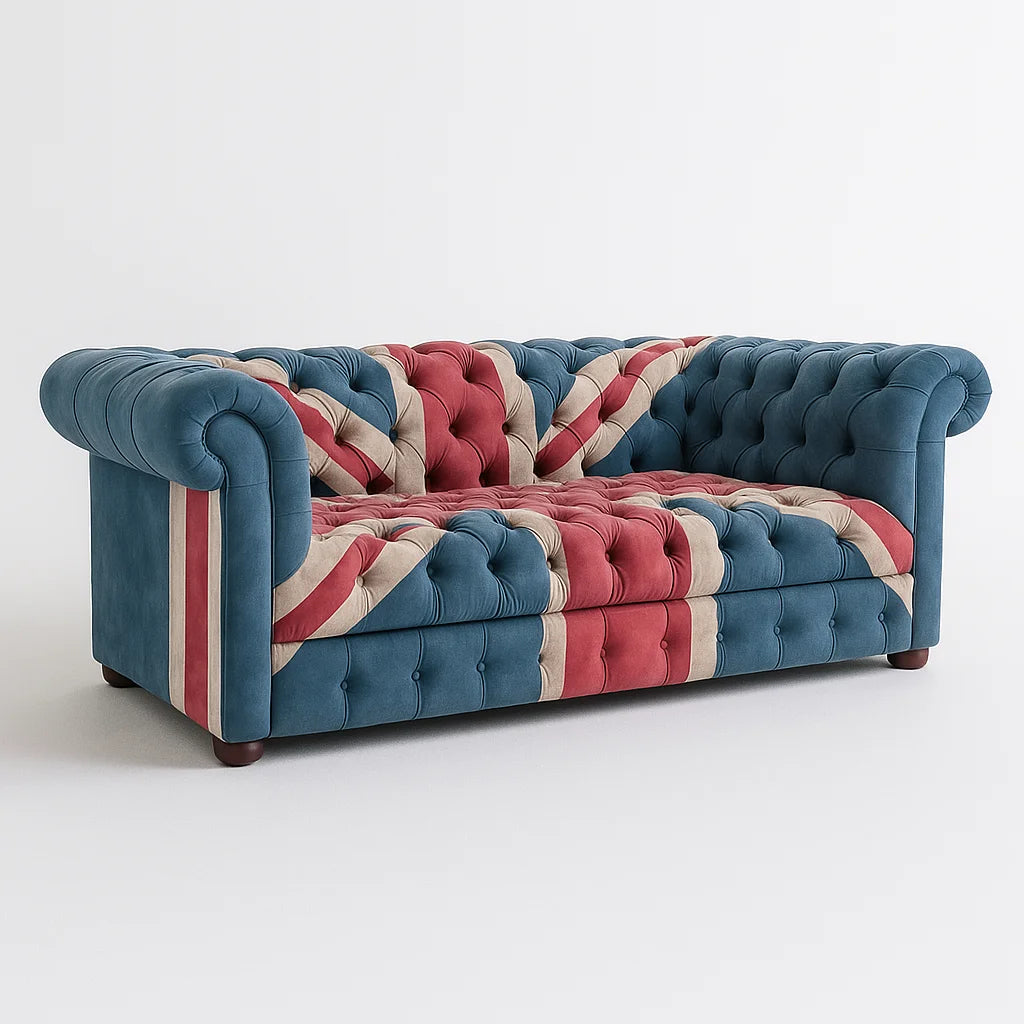 Luxury Lounge: Deep-Buttoned 3-Seater Chesterfield Sofa