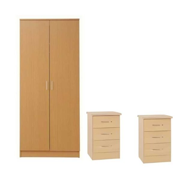 2 Door 6 Drawers Wardrobe Set