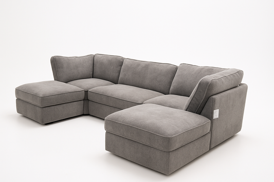 Velvet U-Shape Sofa – London Sofa