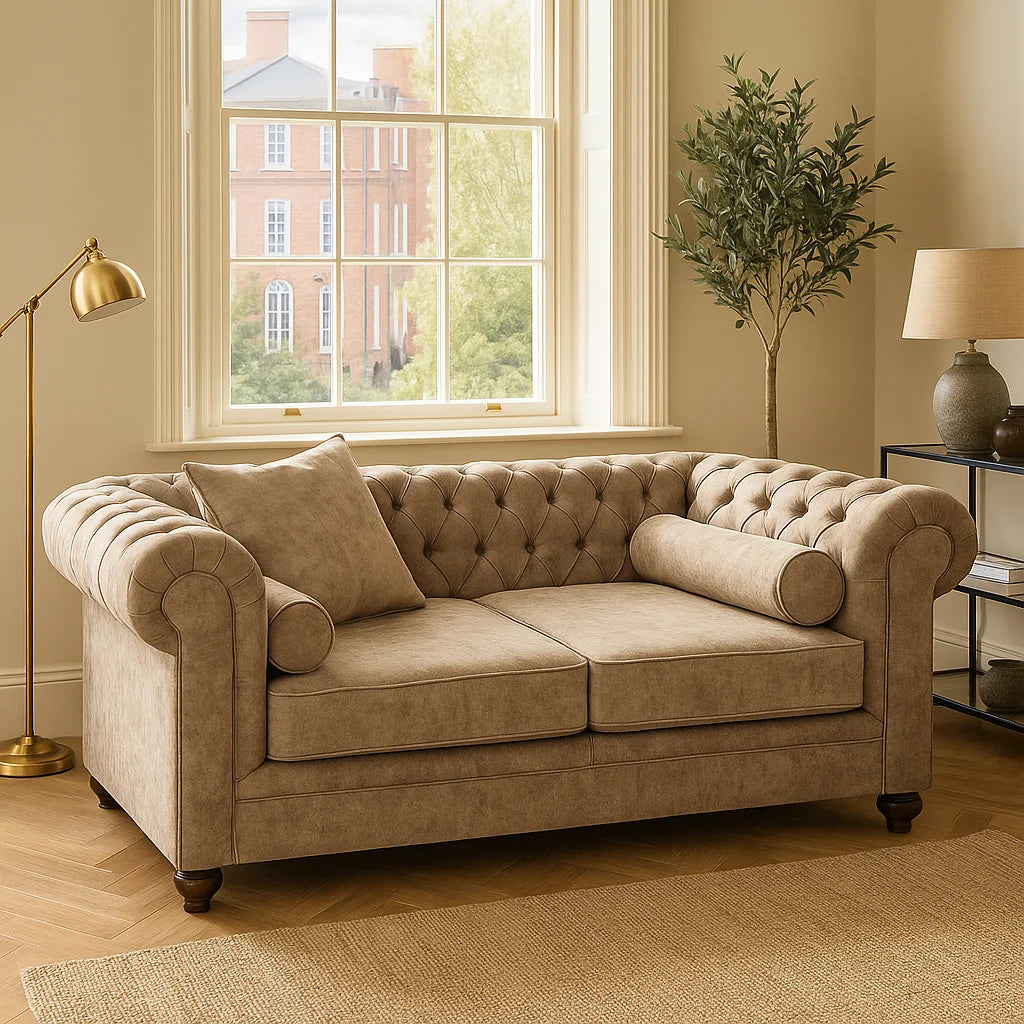 Vintage-Inspired 2-Seater Chesterfield – Made in the UK