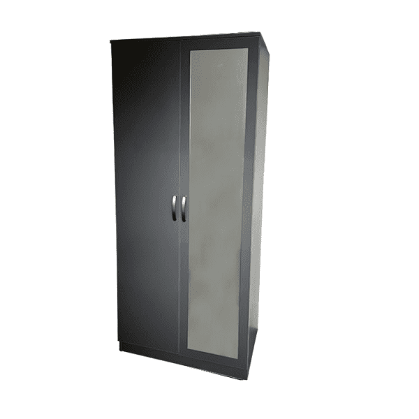 1 Door & 1 Mirror Plain Wardrobe – Stylish & Functional Storage