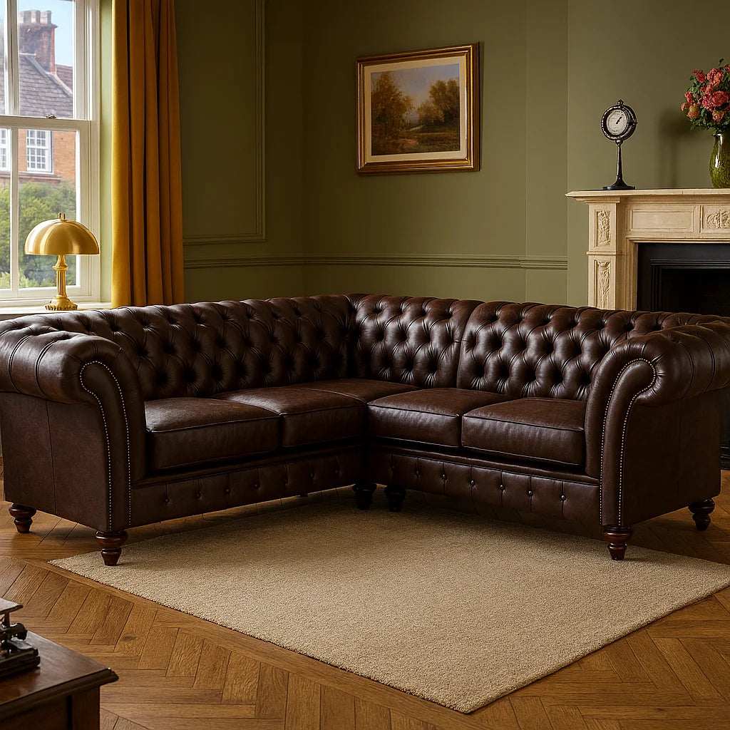 Leather chesterfield sofa
