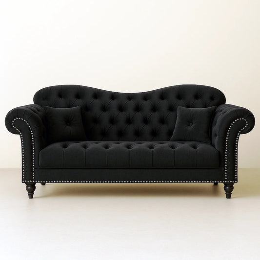 Elegance 3-Seater Sofa In Black Color