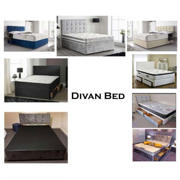 Divan Bed – With Chesterfield headboard | UK Sale