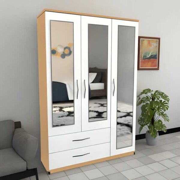 3 Door 2 Drawers 3 Mirrors with Drawers Set