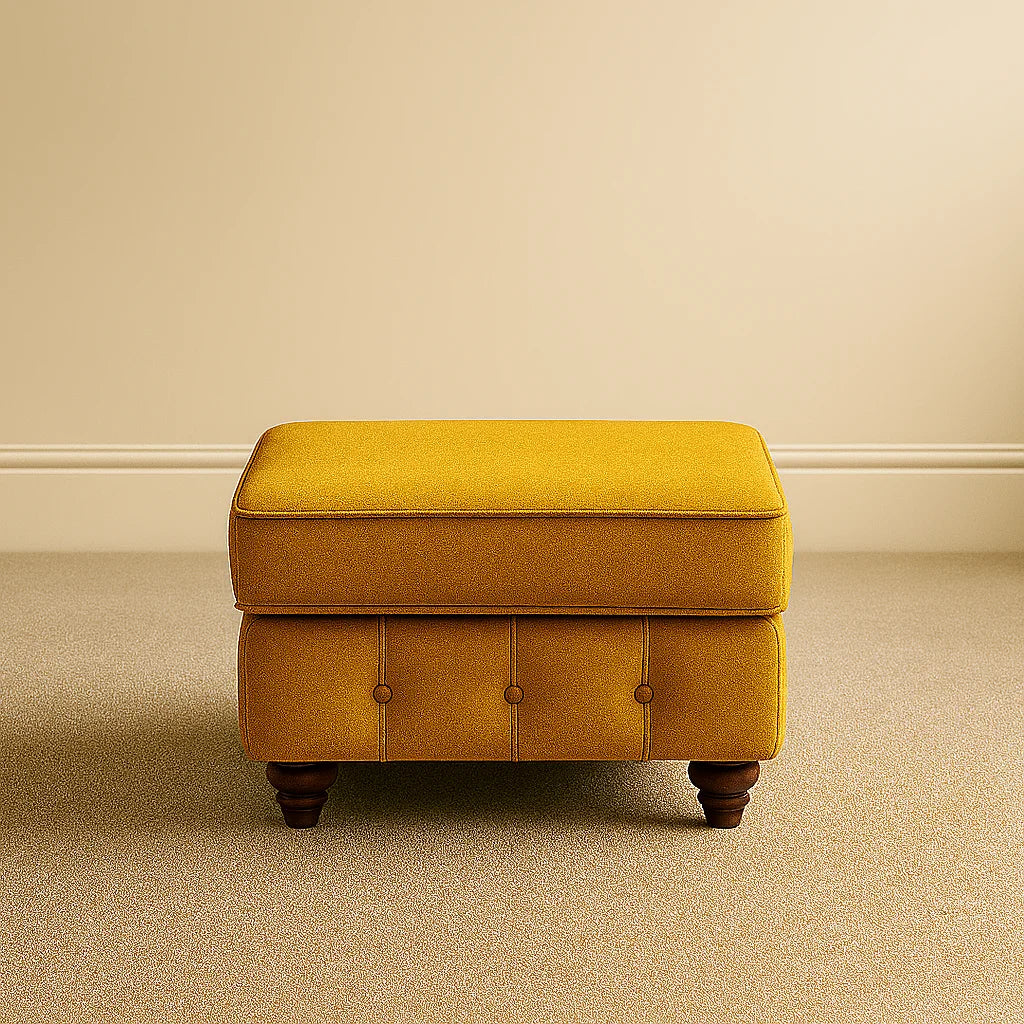 Luxury Italian Chesterfield 1 Seater Sofa with Free Footstool
