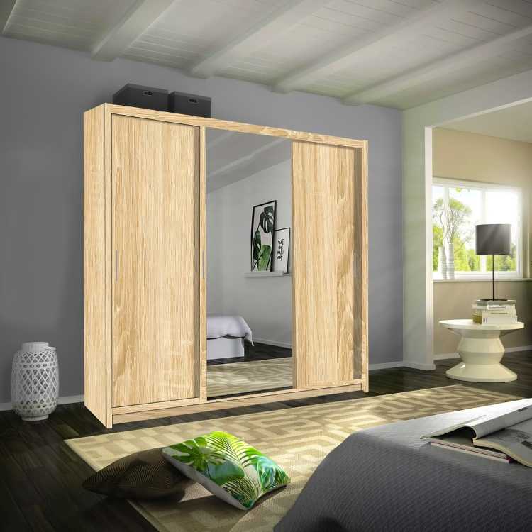 Miami sliding mirror wardrobe - London sofa
