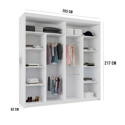 Lyllie Sliding Mirror Wardrobe – Modern & Practical