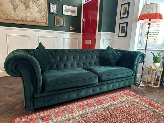 The London Classic – Handcrafted 3-Seater Chesterfield
