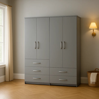 4 Door 5 Drawer Wardrobe | Superior UK-Crafted Storage