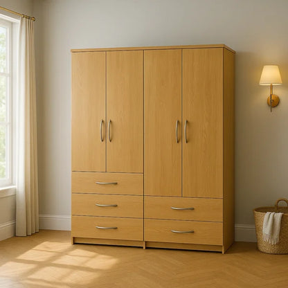 4 Door 5 Drawer Wardrobe | Superior UK-Crafted Storage