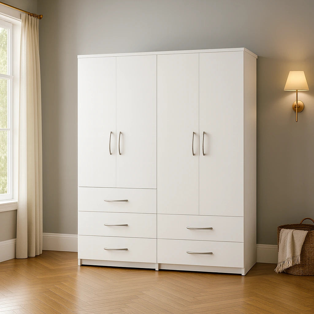 4 Door 5 Drawer Wardrobe | Superior UK-Crafted Storage