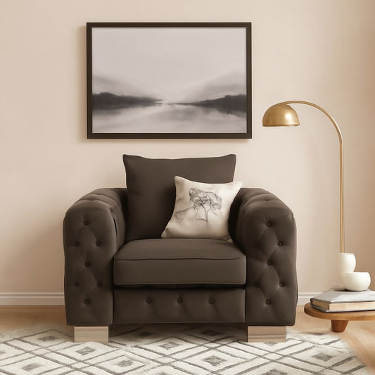 Ashton Velvet Armchair Sofa – UK Made, Luxurious & Elegant