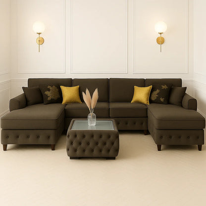 Ashton U Shape Velvet Sofa—London, UK
