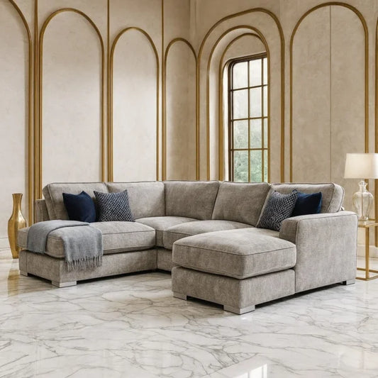 Cartlon U Shape Sofa – Velvet Fabric with Multiple colors – UK Made