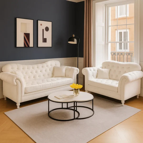 Chesterfield Elegance 3+2 Sofa Set – Luxurious UK Velvet
