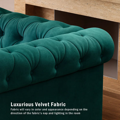 Chesterfield 2 Seater Sofa – UK Made in Velvet Fabric