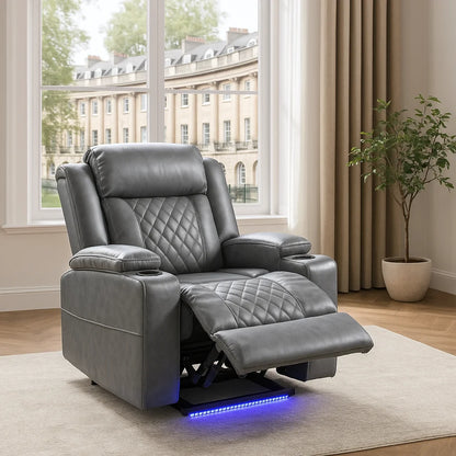 Electric Recliner Armchair | Handmade UK Leather Comfort