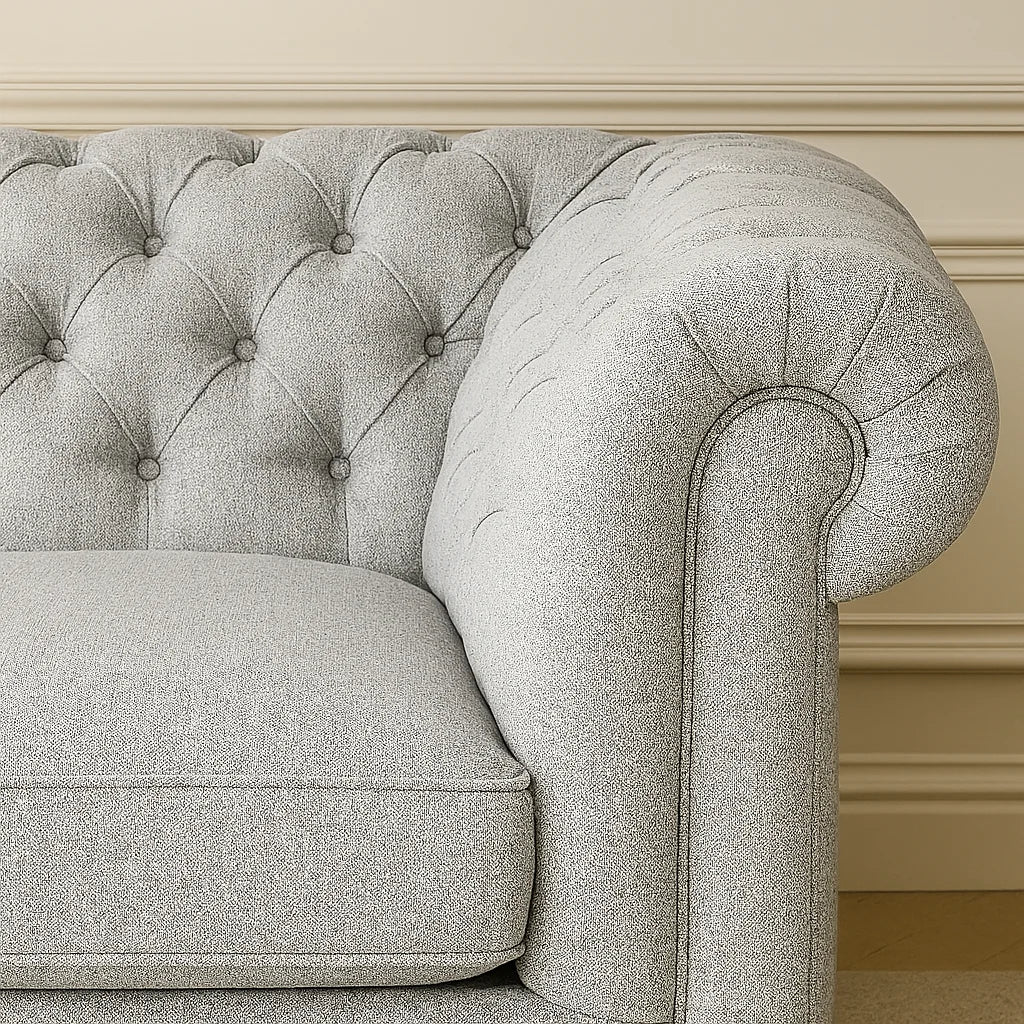 Classic U-Shaped Chesterfield Sofa with free footstool